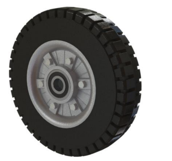 Rodablis Rueda Hule Rin Aluminio 12" Para Diablito